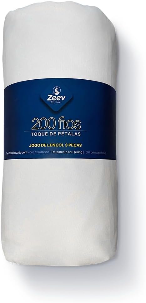 Jogo de lençol 200 fios 2 peças toque de solteiro - Zeev Confort