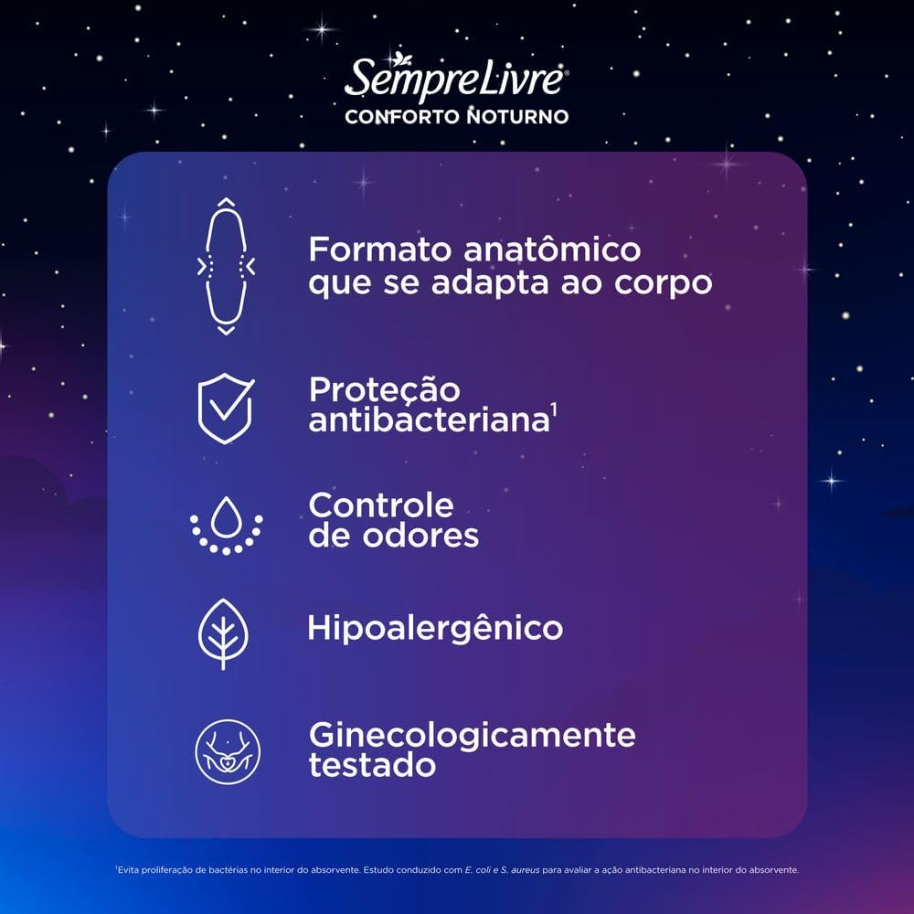 Sempre Livre Adapt Plus Noite e Dia Seca - Absorvente Externo Nortuno, 32un - Imagem 5