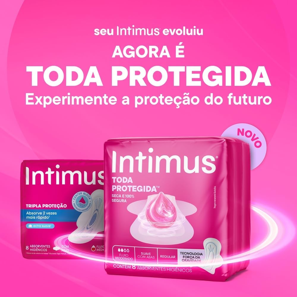 Absorvente Intimus Toda Protegida Dia Suave Com abas - 42 un - Imagem 2