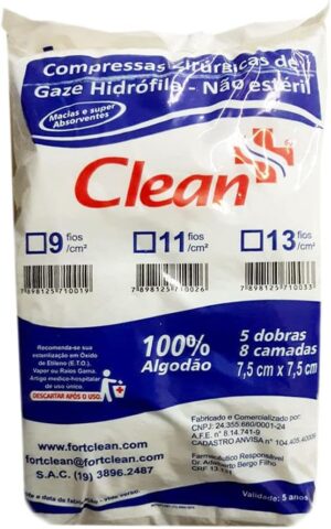 Clean Compressa De Gaze 13 Fios C/5...