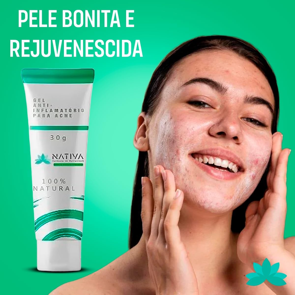 Gel Creme Facial Anti-Inflamatório Antiacne 30 Gramas - Imagem 3