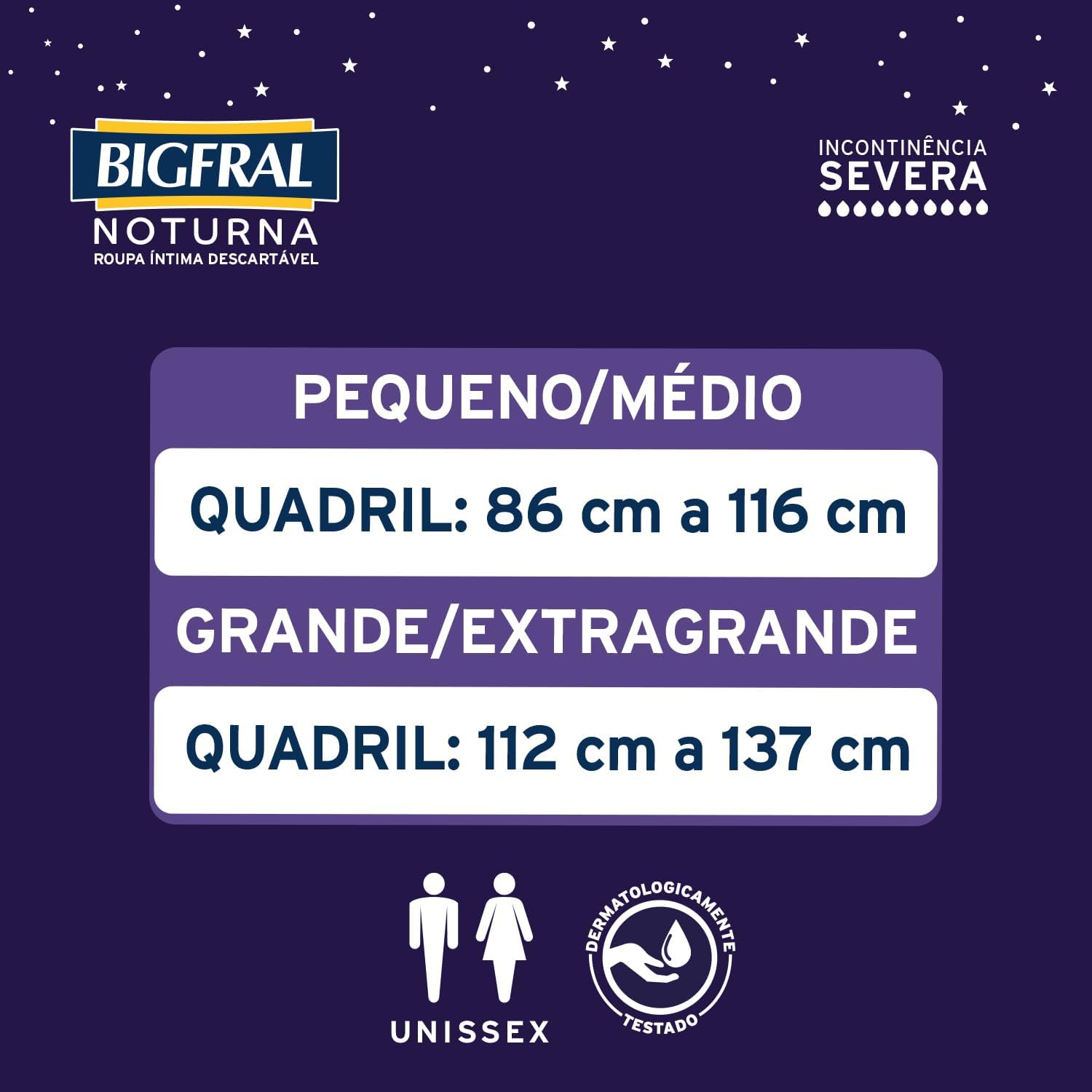 Roupa Íntima Bigfral Noturna G/XG 16 Unidades - Imagem 5
