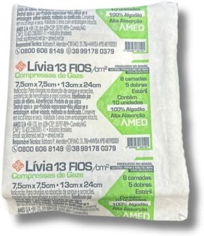 500 Compressas de Gaze Estéril Lí...