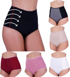 KIT 6 CALCINHA POS PARTO CINTURA AL...