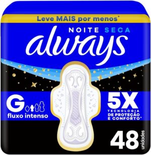 Always Noturno Seca, Absorvente Tam...