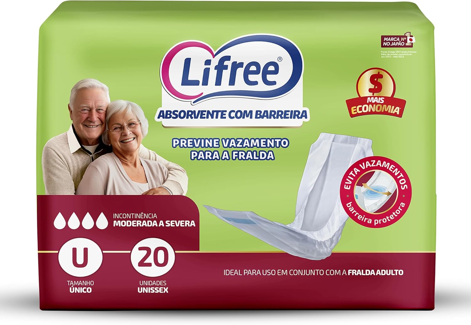 Lifree Absorvente Geriátrico 20 Unidades