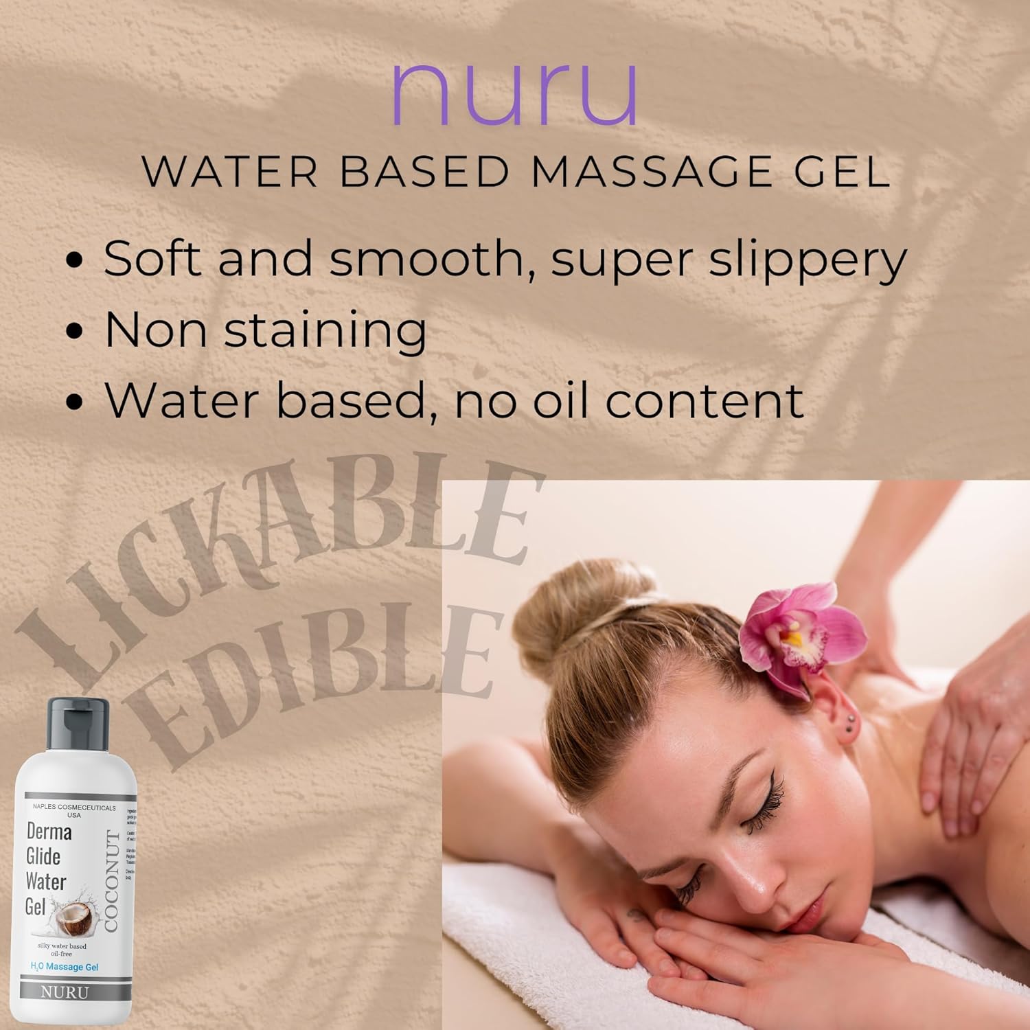 Gel De Massagem Nuru Para Encontros Românticos, À Base De Água, Sem Óleo, Não Mancha, Não Pegajoso, Super Deslizante, Totalmente Natural (Chocolate) - Imagem 6