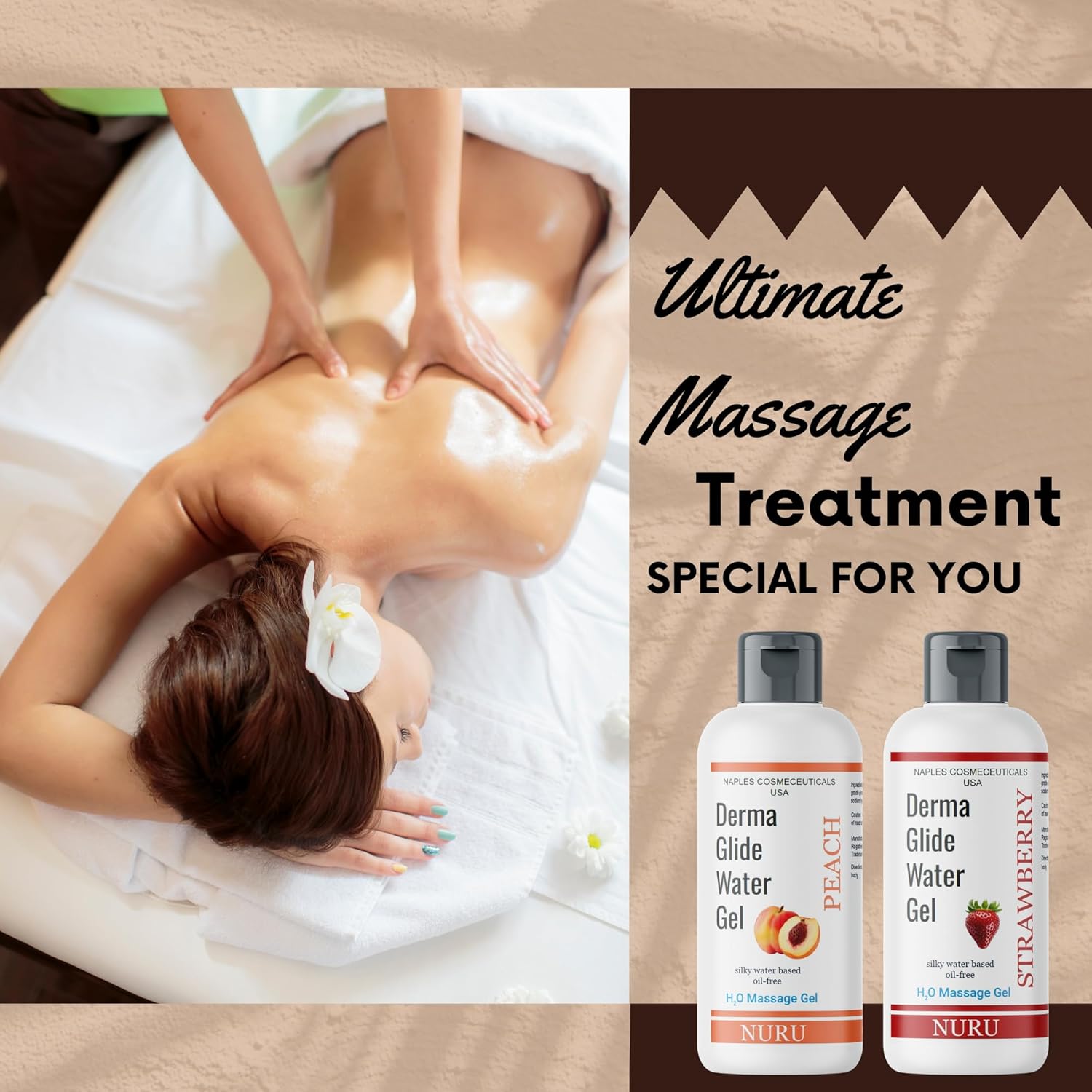 Gel De Massagem Nuru Para Encontros Românticos, À Base De Água, Sem Óleo, Não Mancha, Não Pegajoso, Super Deslizante, Totalmente Natural (Chocolate) - Imagem 2