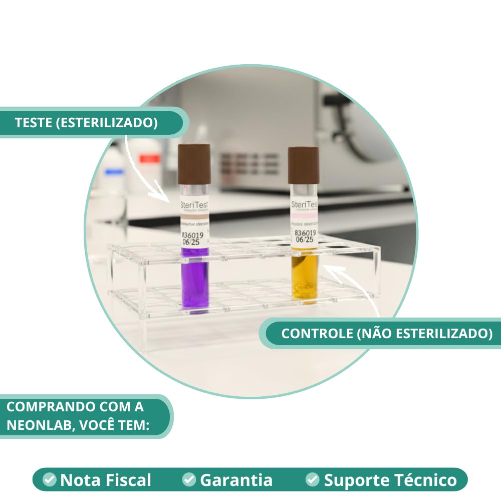 Teste Biológico Indicador Autoclave com 50 Ampolas | Indicador Biológico para Monitoramento de Esterilização | Alta Precisão | Uso Odontológico, Médico, Hospitalar e Laboratorial - Imagem 5