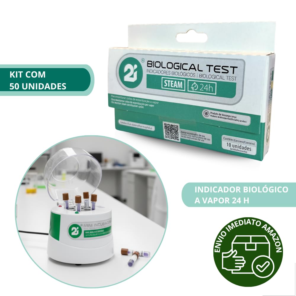 Teste Biológico Indicador Autoclave com 50 Ampolas | Indicador Biológico para Monitoramento de Esterilização | Alta Precisão | Uso Odontológico, Médico, Hospitalar e Laboratorial - Imagem 3