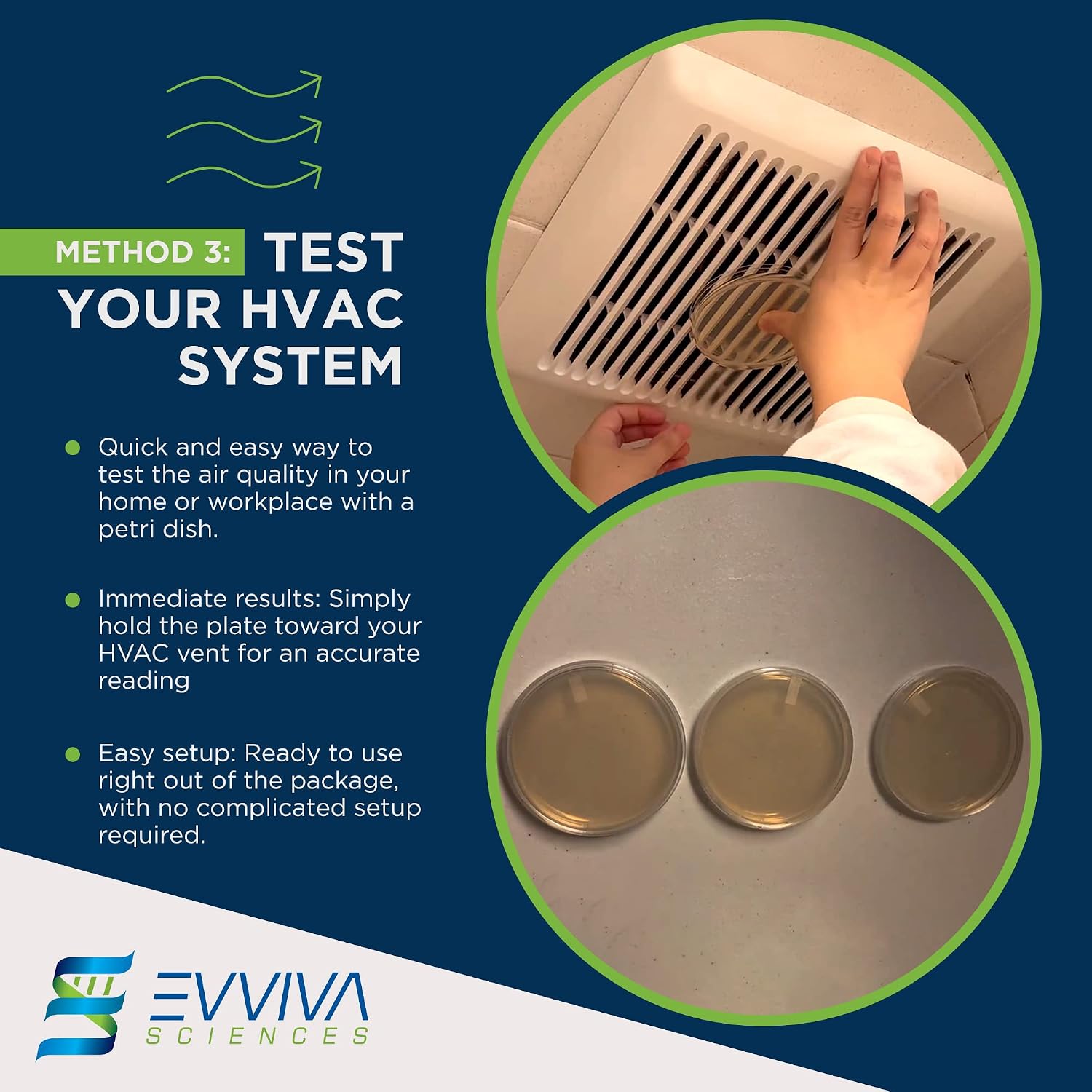ES EVVIVA SCIENCES kit de teste de molde evviva sciences para casa - 5 testes de detecção simples com análise de laboratório opcional (taxa extra), sistema de teste HVAC, superfícies domésticas - Imagem 5