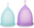 Conjunto De 2 Copos Menstruais Reutilizáveis ​​(Tamanhos Pequeno E Grande), Silicone Macio, Para Colo Do Útero Baixo Ou Alto, Copo Menstrual Seguro, Fluxo Intenso E Leve, Higiene Feminina